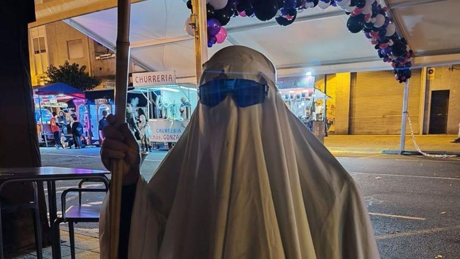 Un fantasma en el Samaín de Barbadás del pasado año.