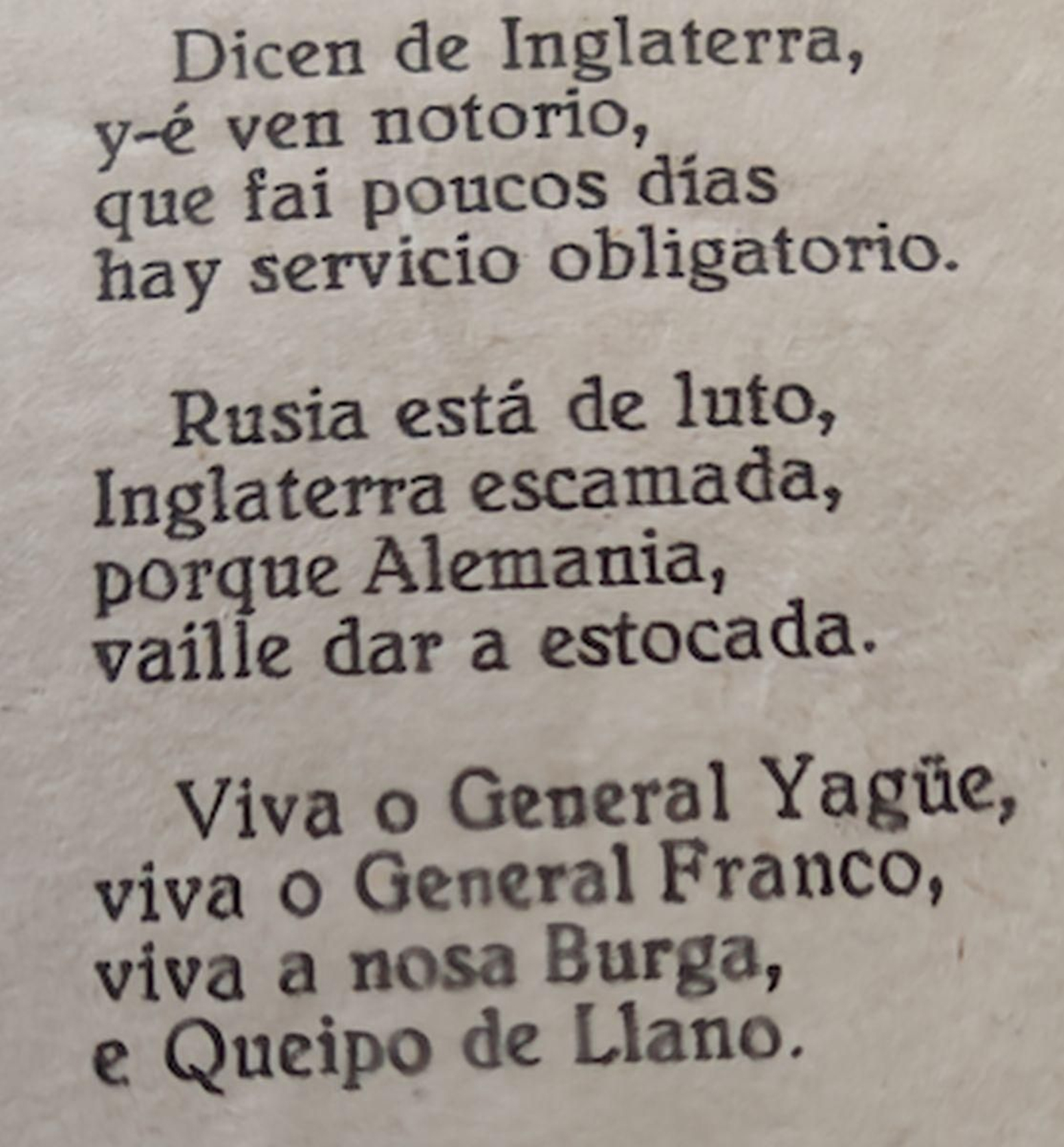 Copla de 1936.