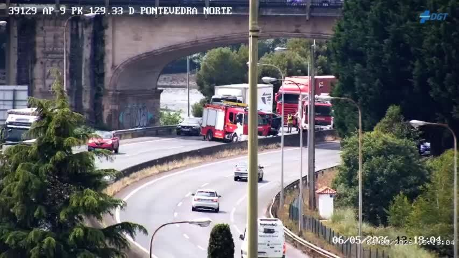 Accidente en la AP-9.