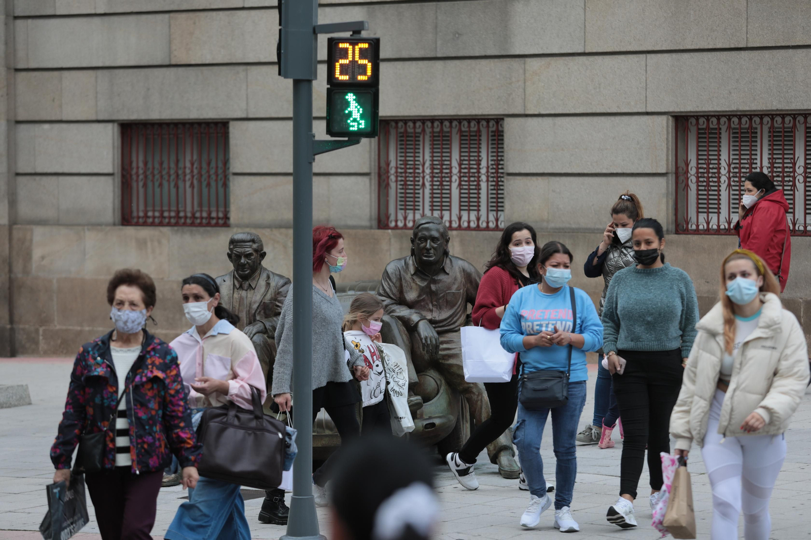 Un paso de peatones en la ciudad de Ourense. (Foto: José Paz)