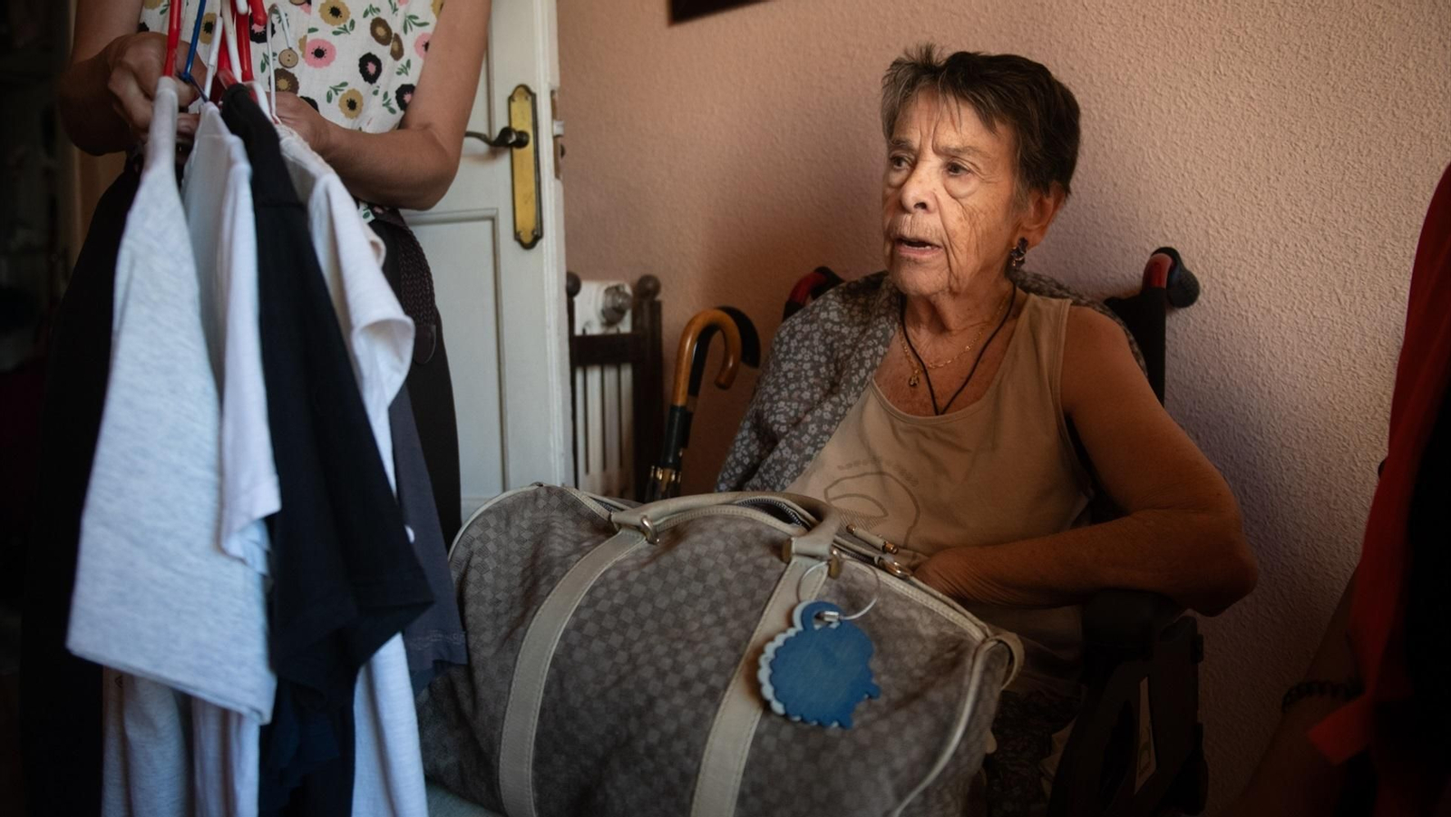 Maricarmen antes de ser desahuciada.