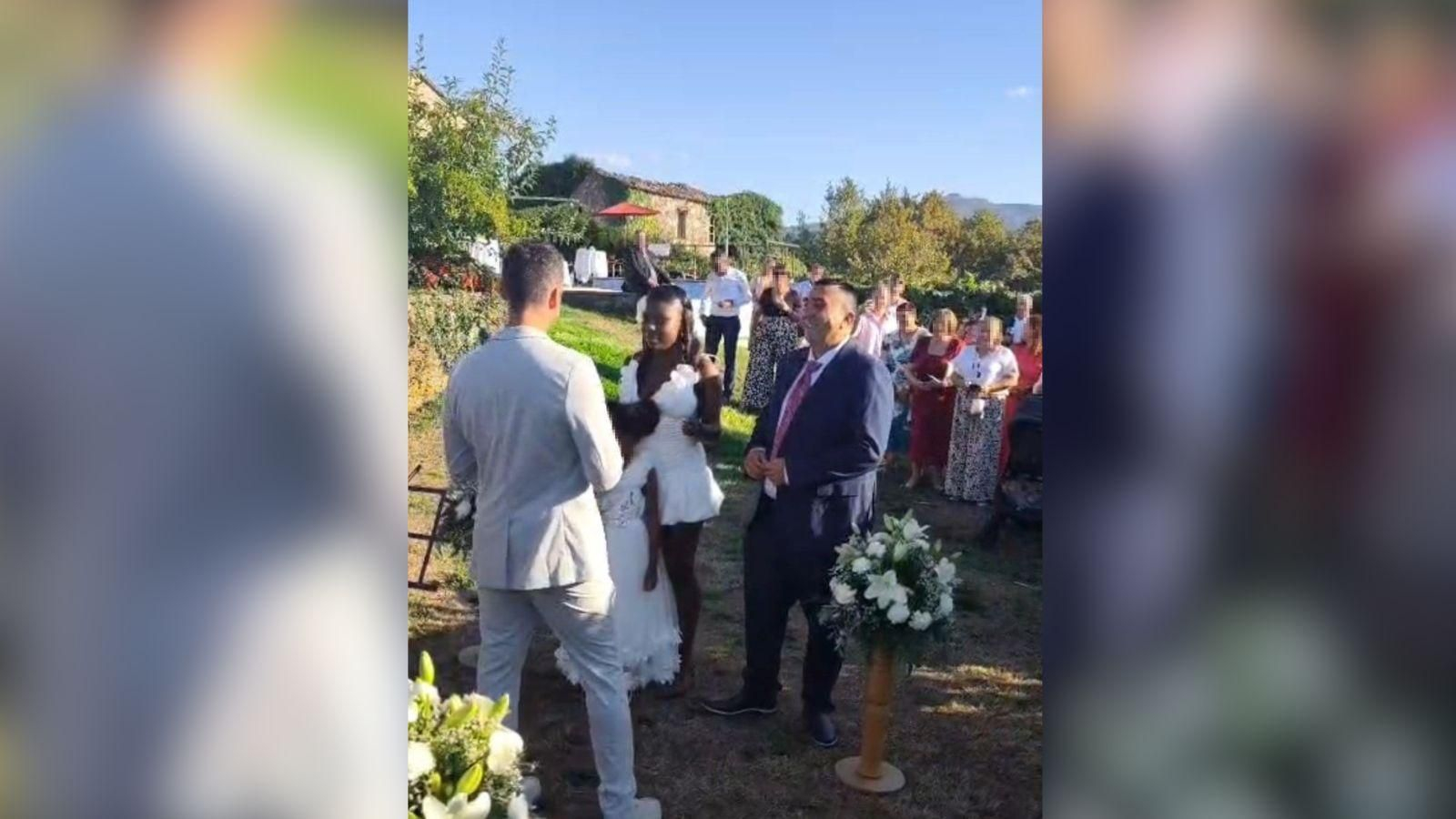 Enlace de la pareja el pasado sábado en Gomesende.