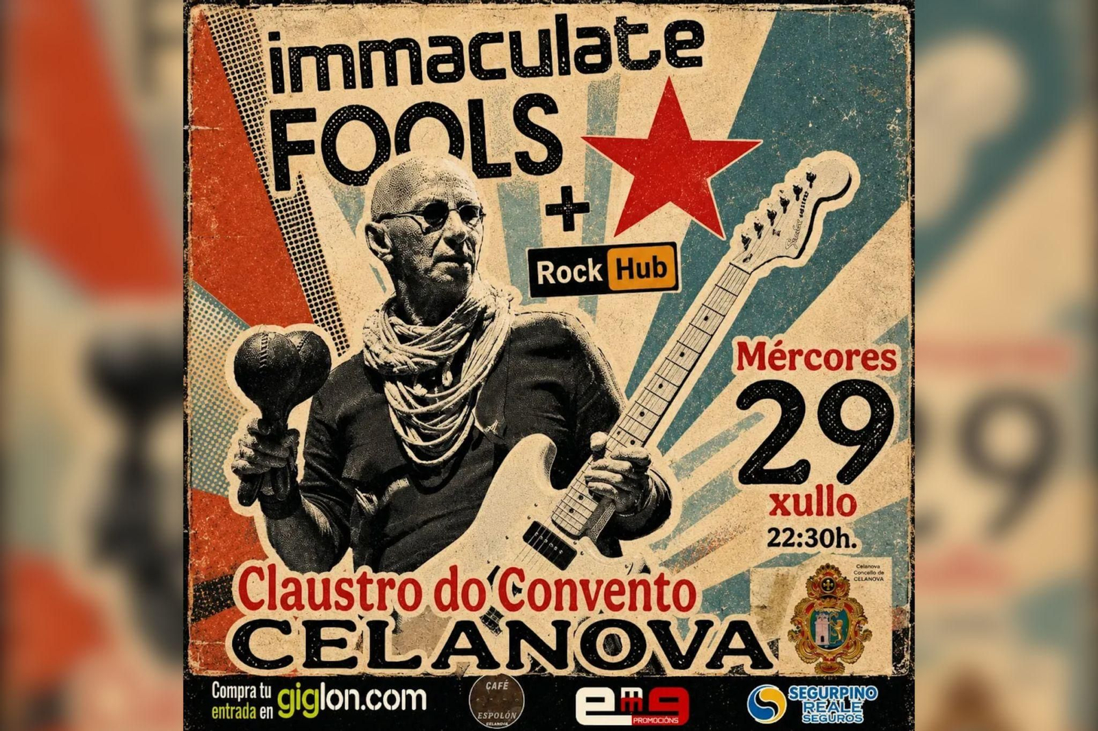 Cartel del concierto de Inmaculate Fools