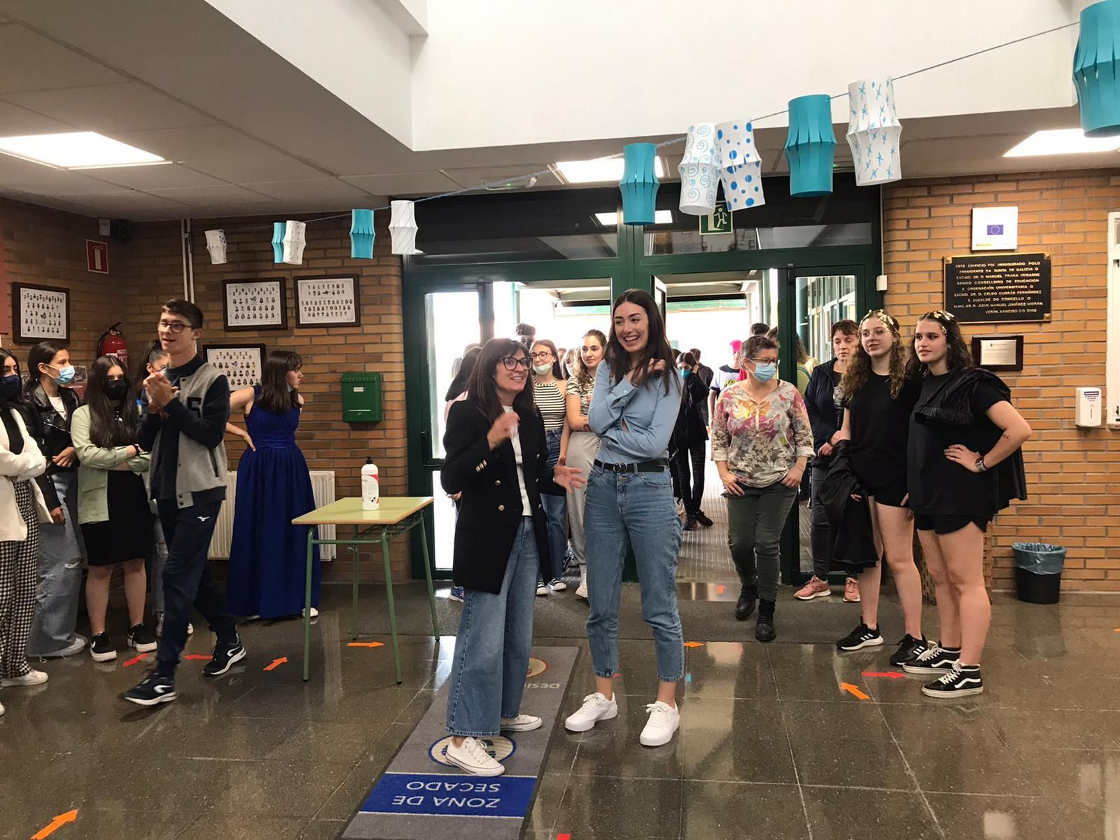 Recepción de Esther Estévez no instituto.