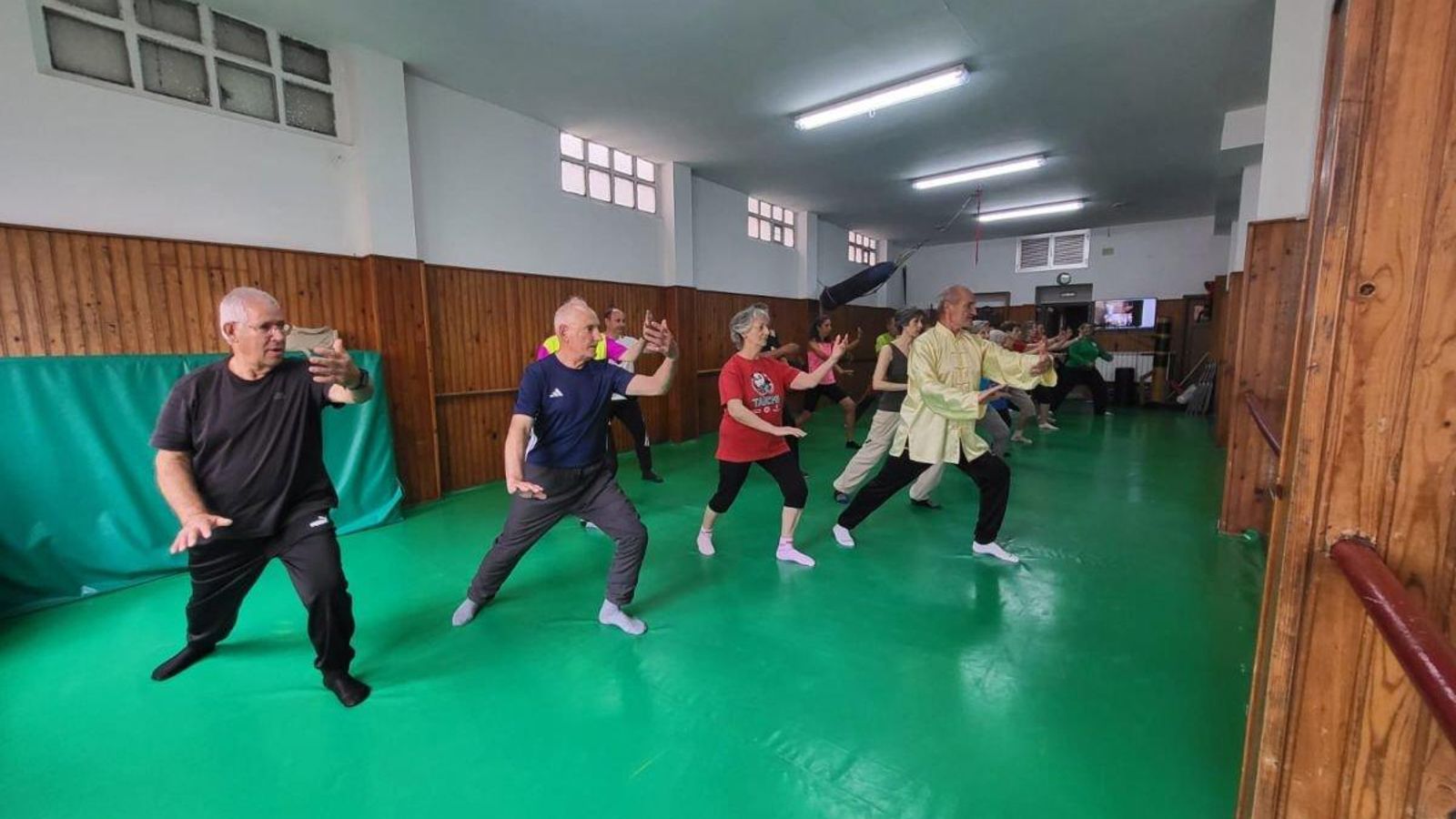 Una de las clases del gimnasio de José Gago.