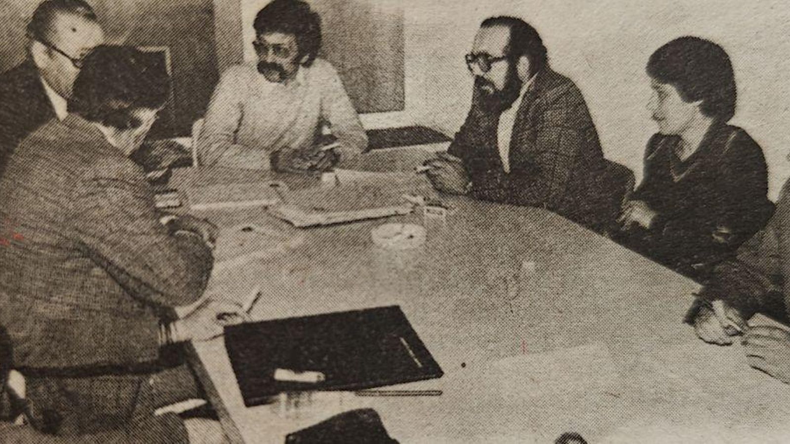 El claustro de profesores de la Universidad Laboral en plena sesión de trabajo.