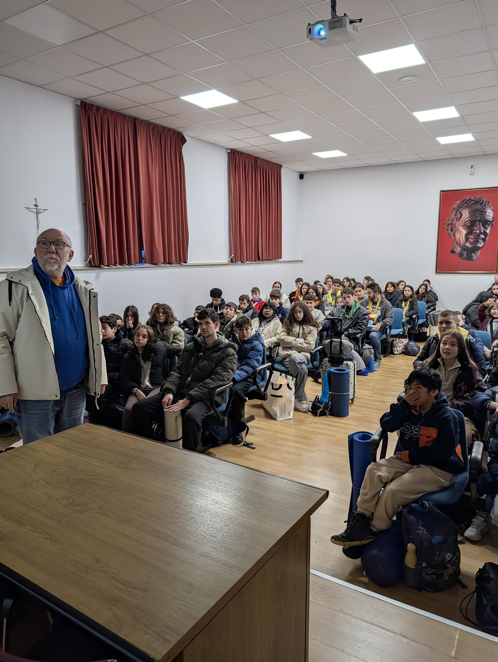 Visionando unha curta de debuxos animados no bo día