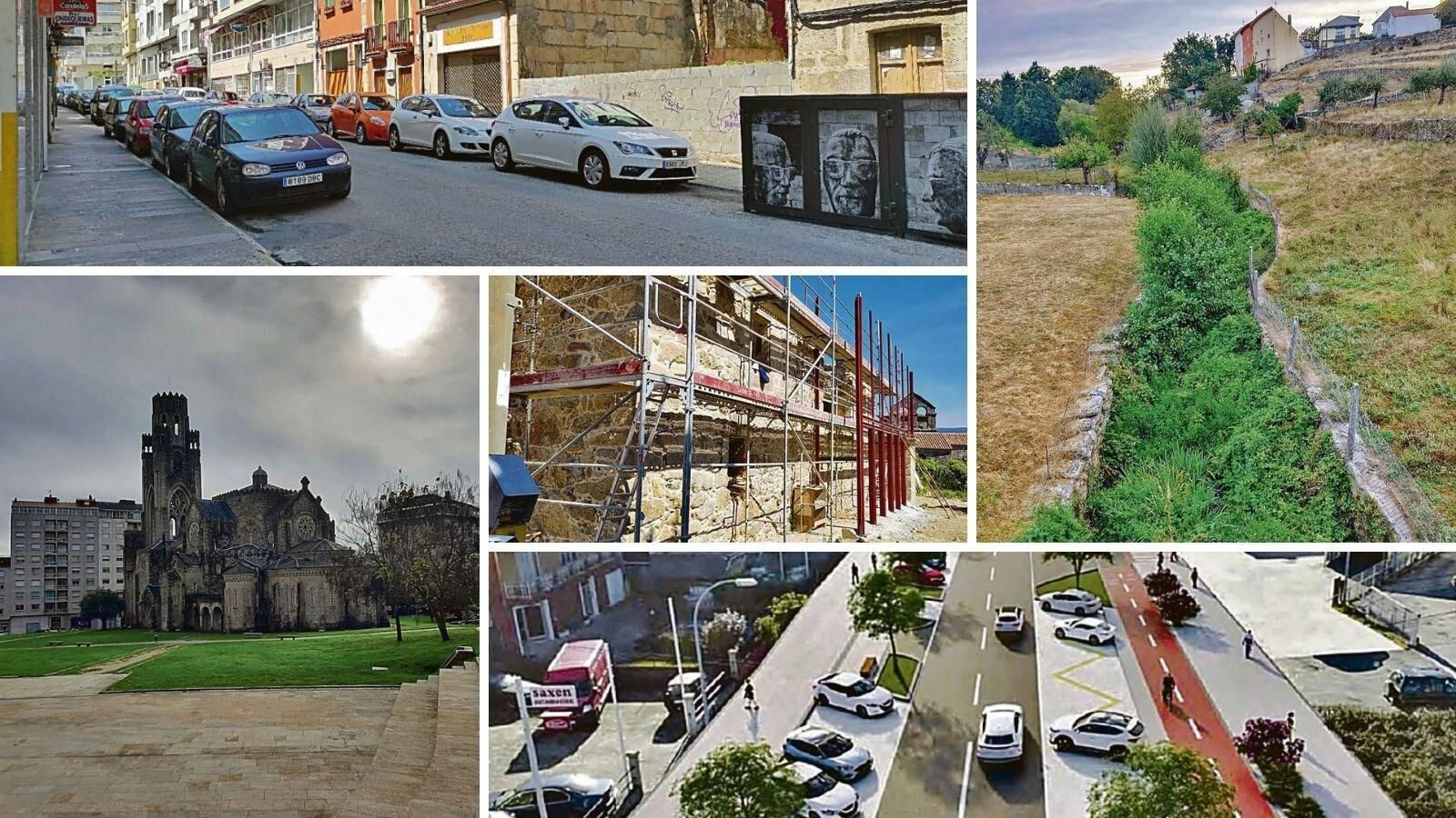 Algunas de las obras realizadas en la provincia de Ourense.