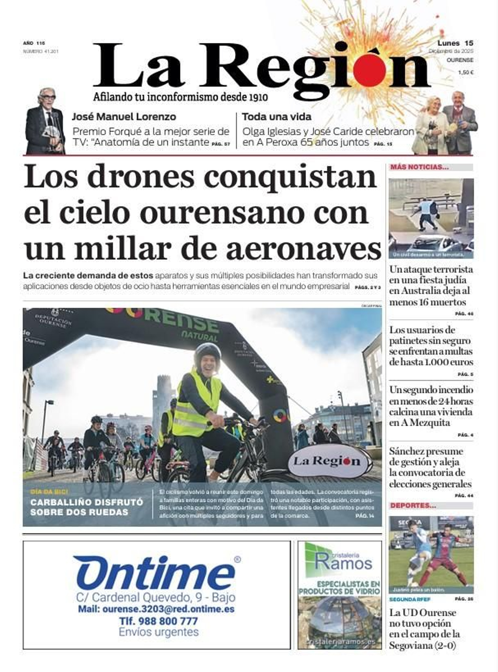 Portada de La Región