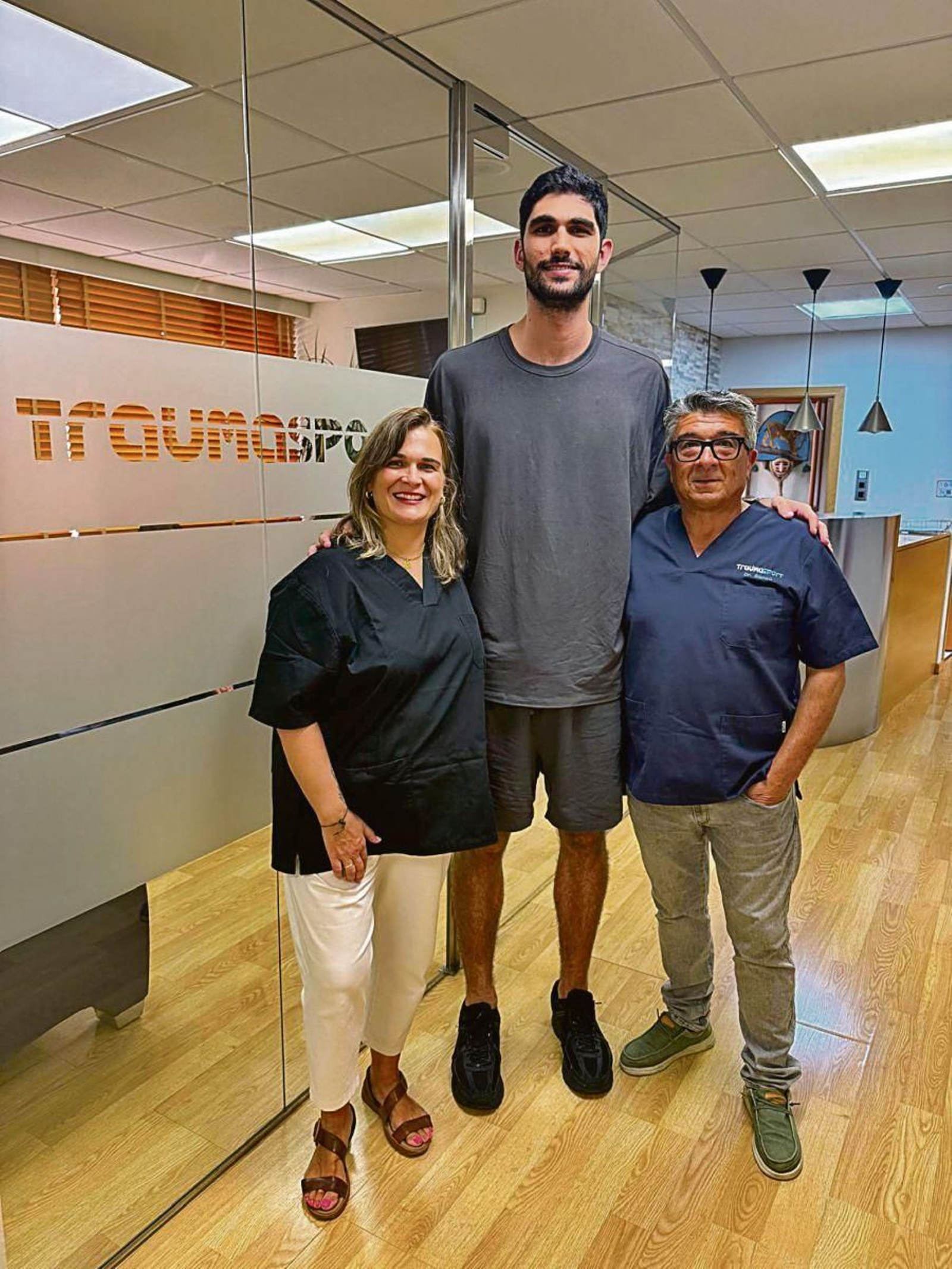 Raquel Novoa, Santi Aldama y Juan Blanco, en TraumaSport.