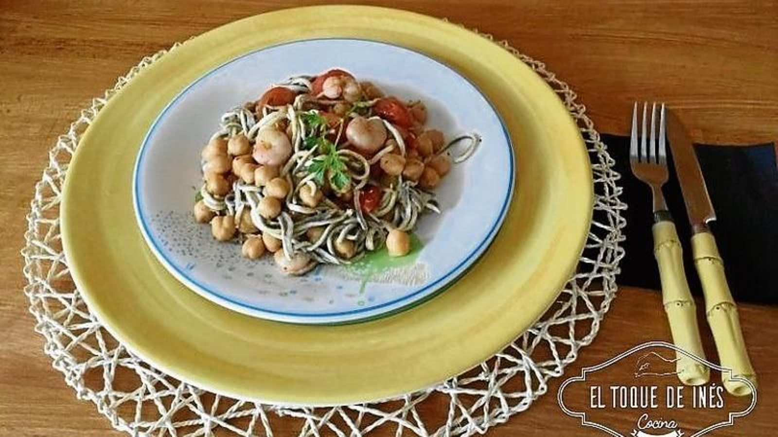 Ensalada tibia mar y tierra