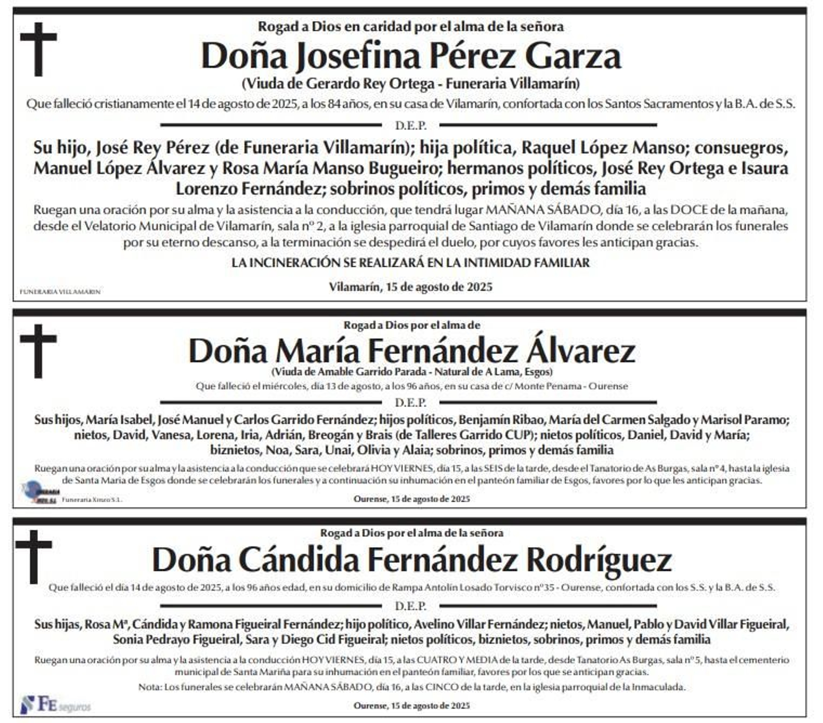 Esuqelas 15 de agosto