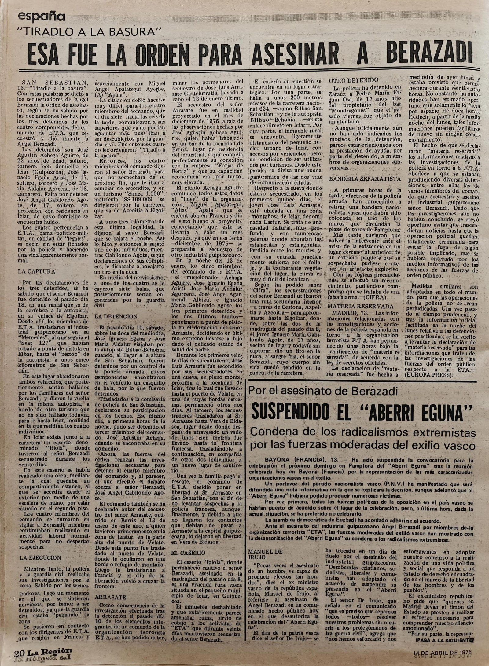 Asesinato de Berazadi.