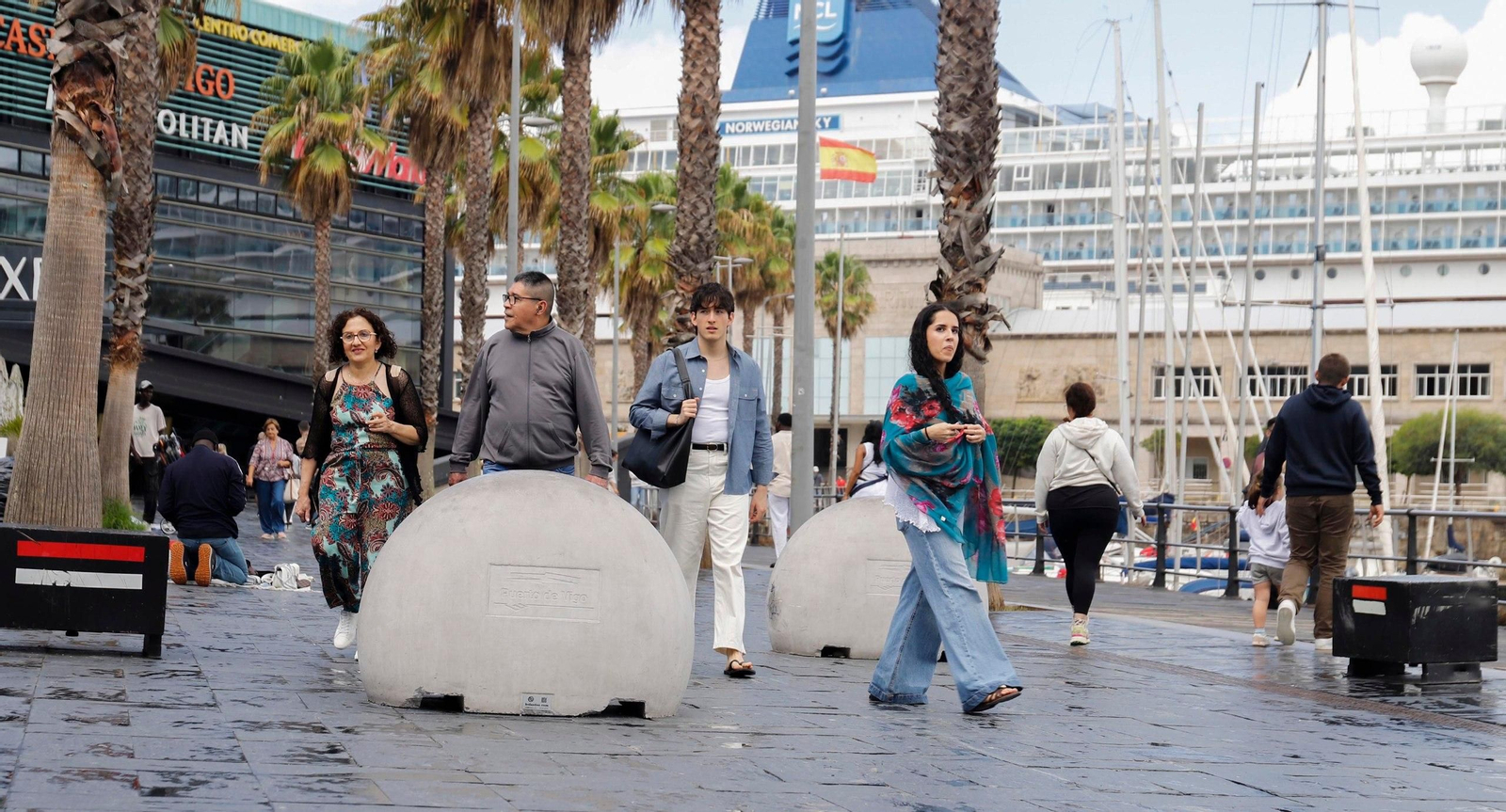 El Puerto instala barreras anti atropellos para los cruceristas