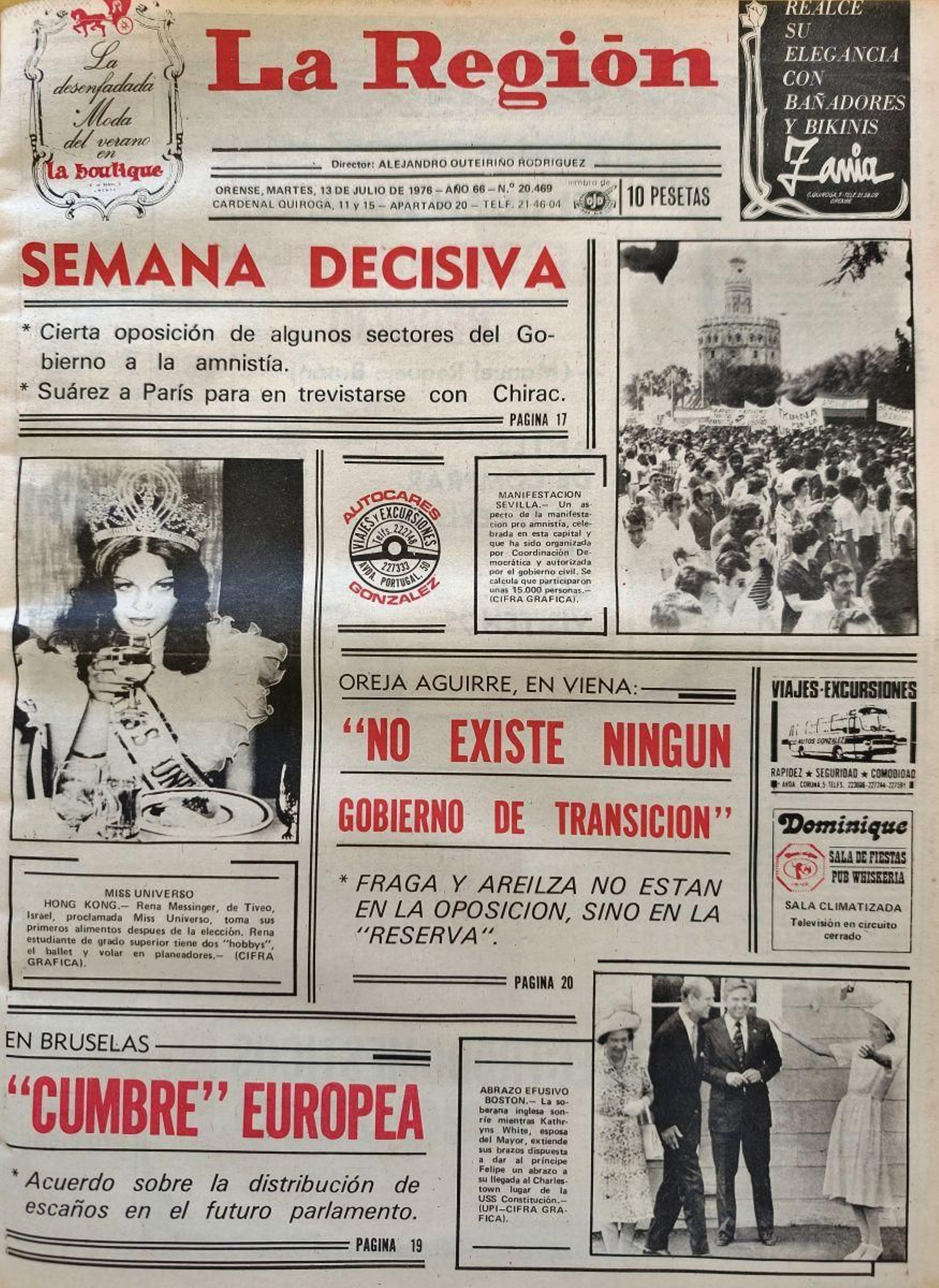La primera 13 de julio de 1976.