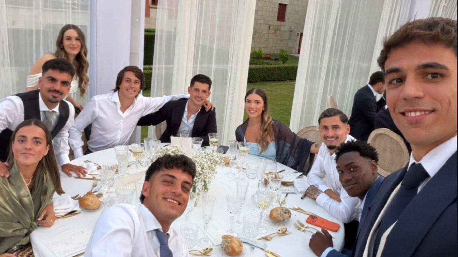 Hugo Álvarez, en la boda de Veiga y Leins