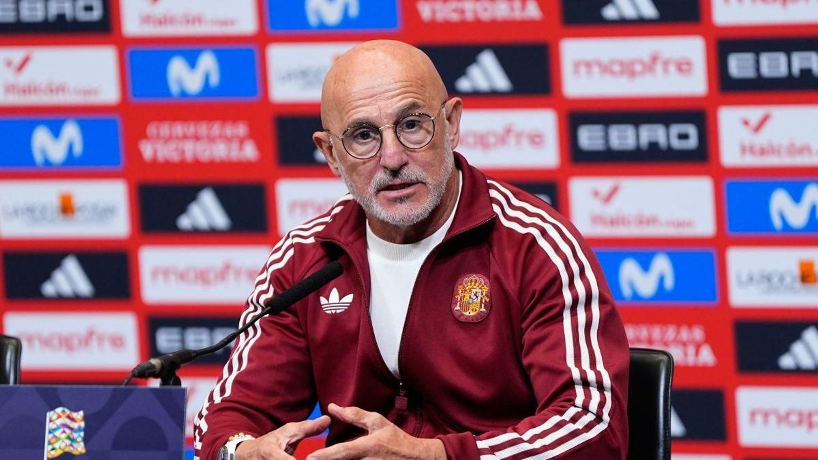 El seleccionador Luis de la Fuente, durante la rueda de prensa previa del partido ante Croacia.