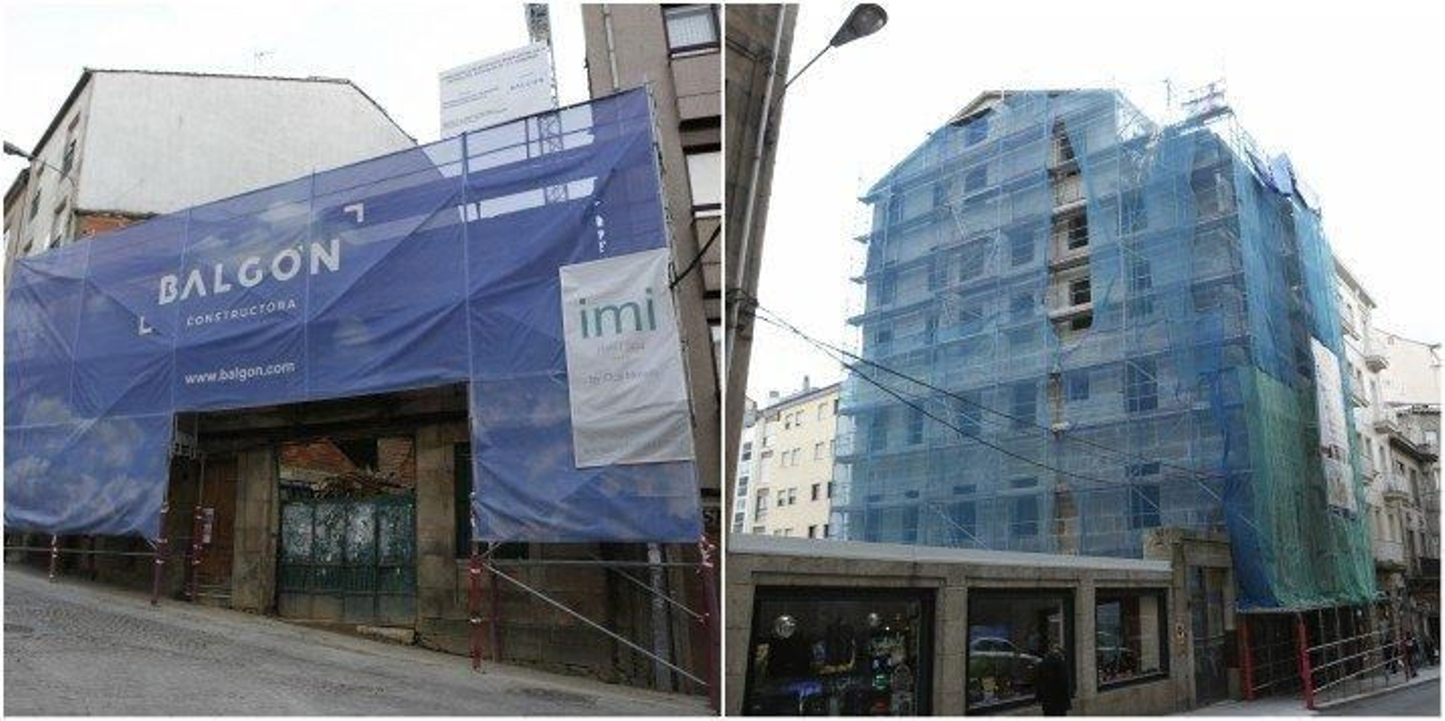 Las obras en las calles Reza y Ervedelo (XESÚS FARIÑAS).