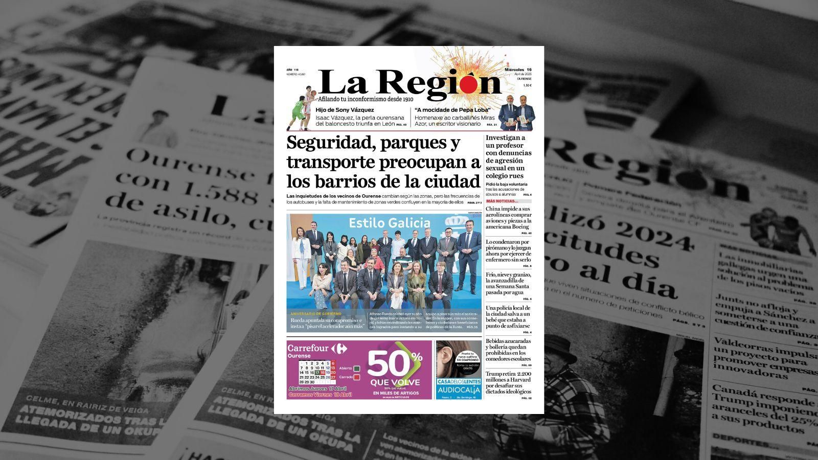 La portada de La Región