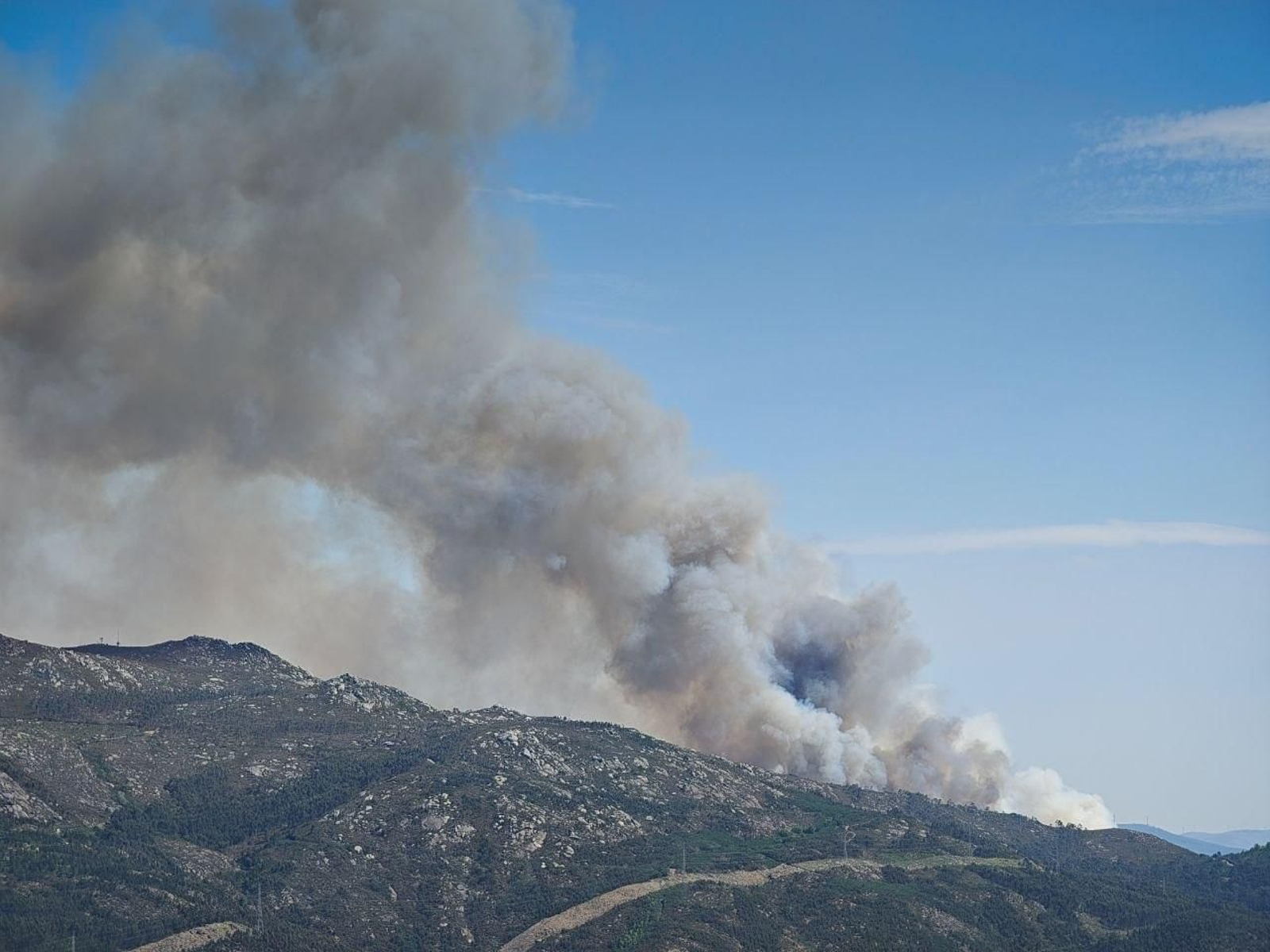 Galería | Las llamas devoran el monte Galleiro, entre Mos, Ponteareas y Pazos de Borbén