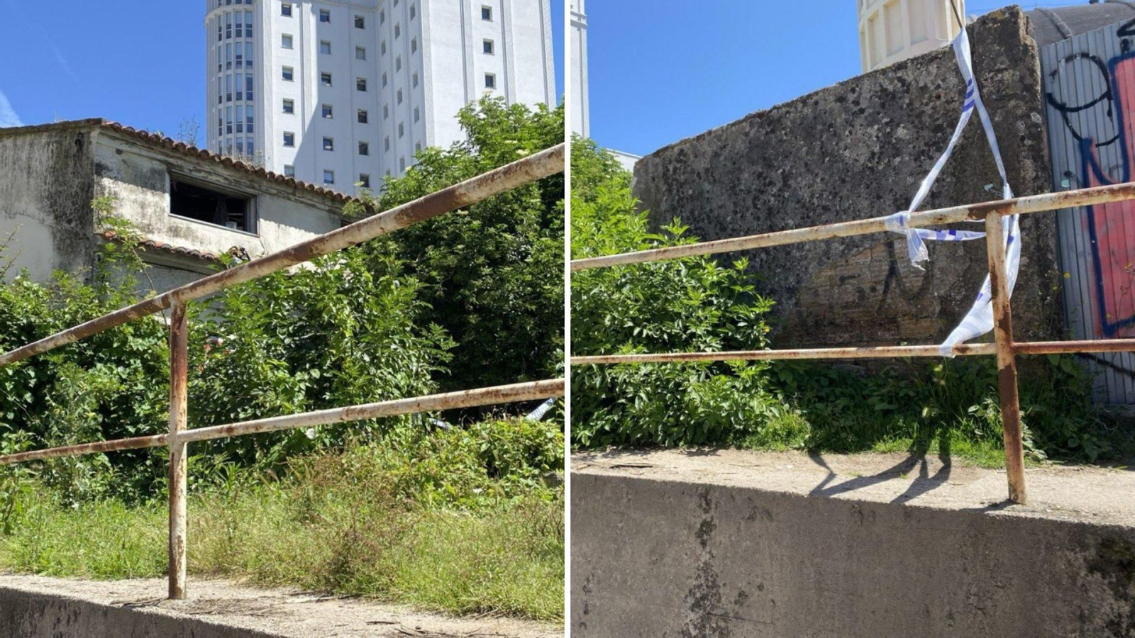 La Policía Local puso dos precintos, en el acceso al recinto y a la casa.
