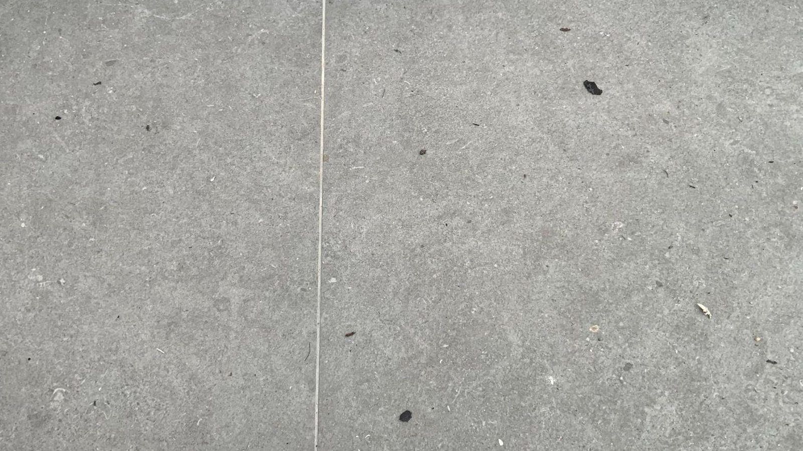 Las aceras de Ourense ciudad se llenaron de cenizas