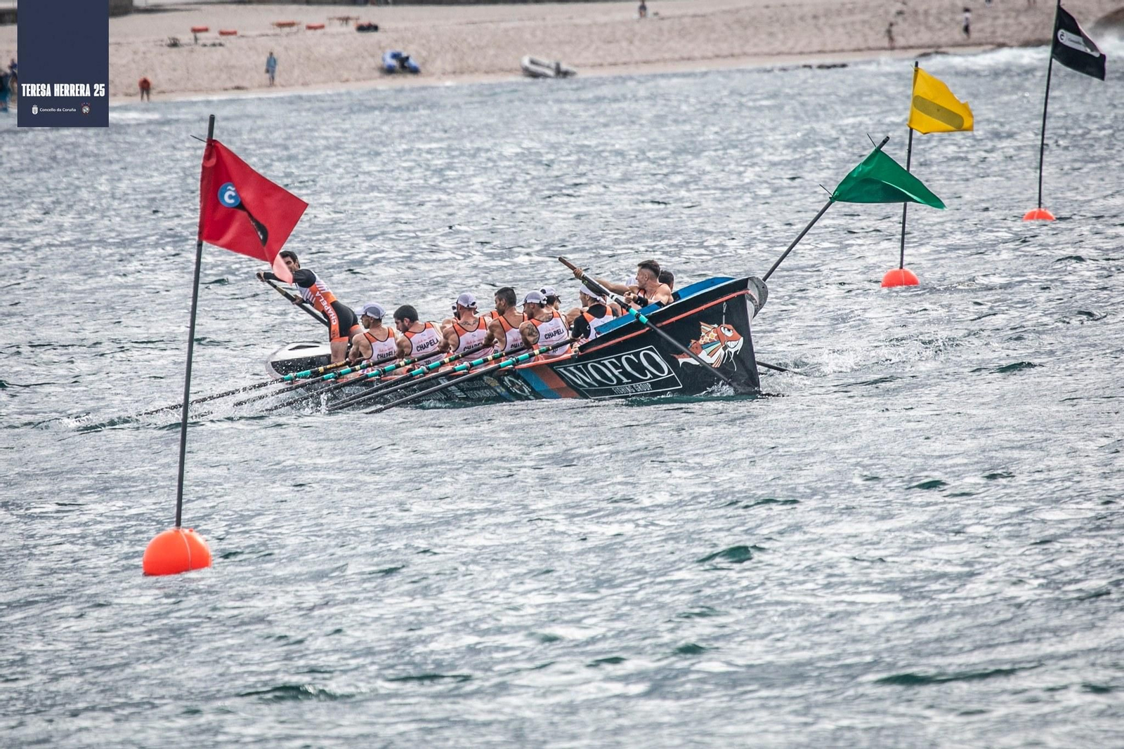 La trainera masculina de Chapela compite hoy en Castrelo de Miño.