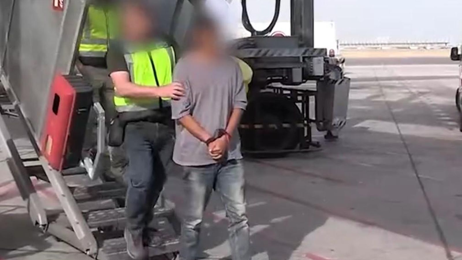 Llegada de Martiño Ramos a Madrid, esxtraditado desde La Habana (Cuba).