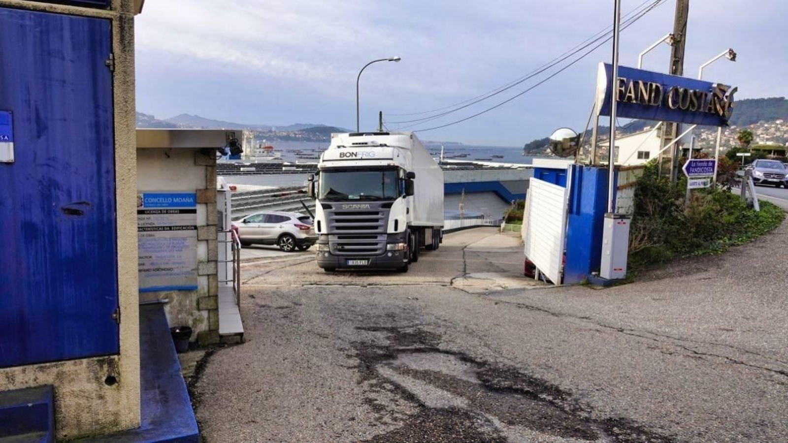 Planta frigorífica que la pesquera tiene en Moaña.