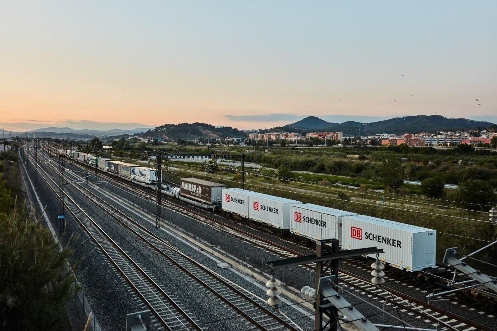 Un tren de mercancías en circulación