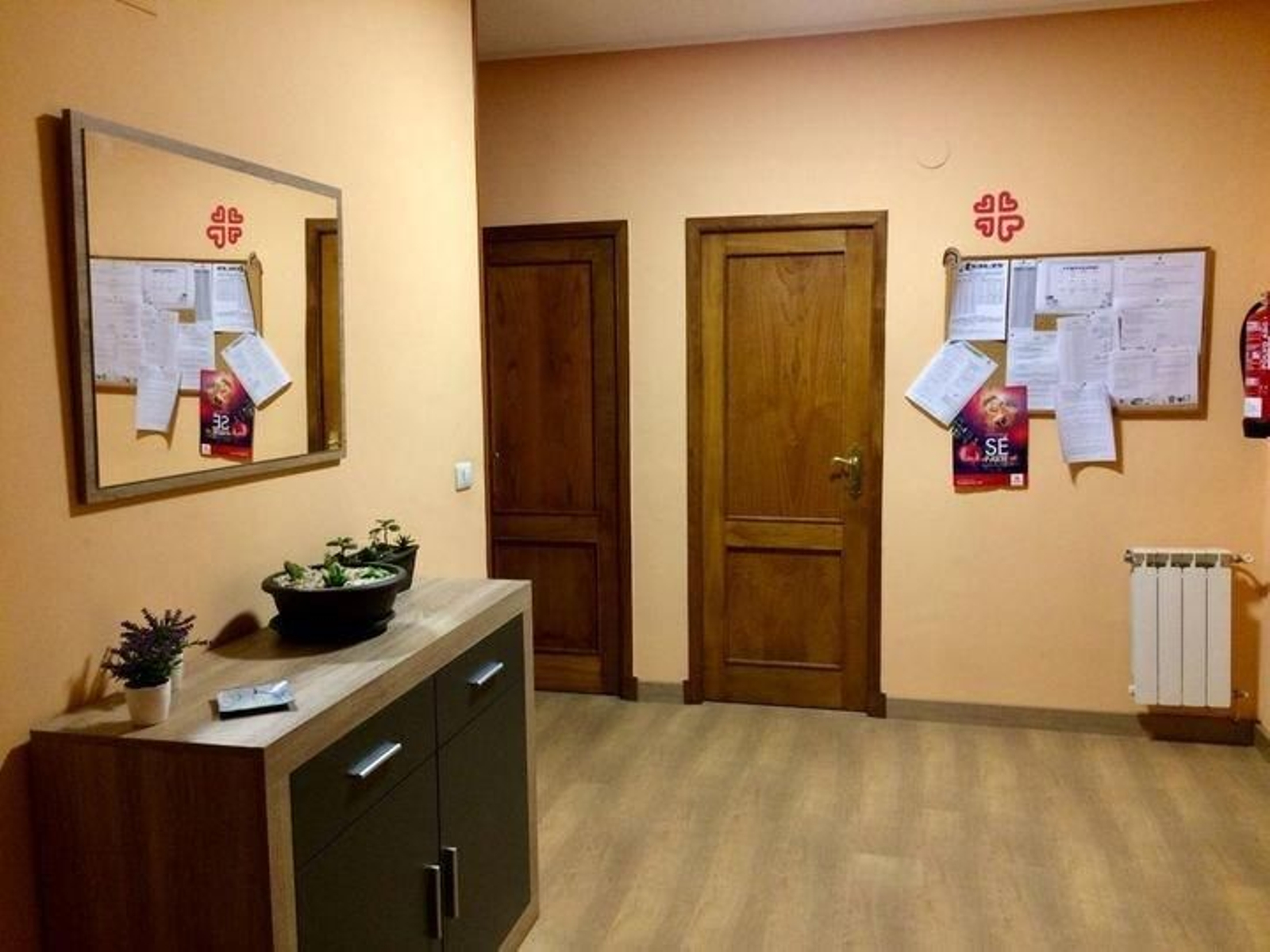 Recibidor del centro de transición a la vida autónoma de Cáritas.