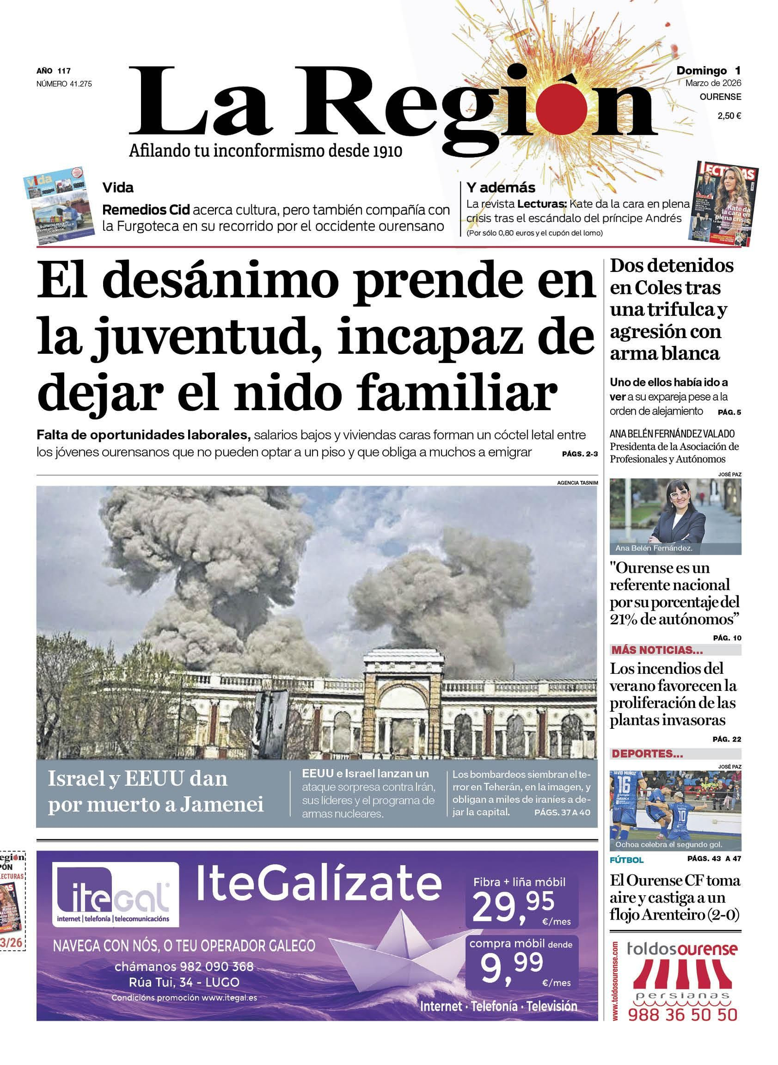 La portada de La Región