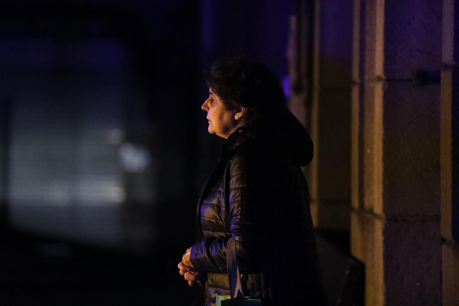 Viacrucis de Protección Civil por las calles de Maceda. José Paz.