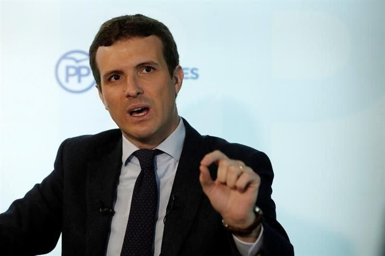 Pablo Casado compareciendo en Cuenca