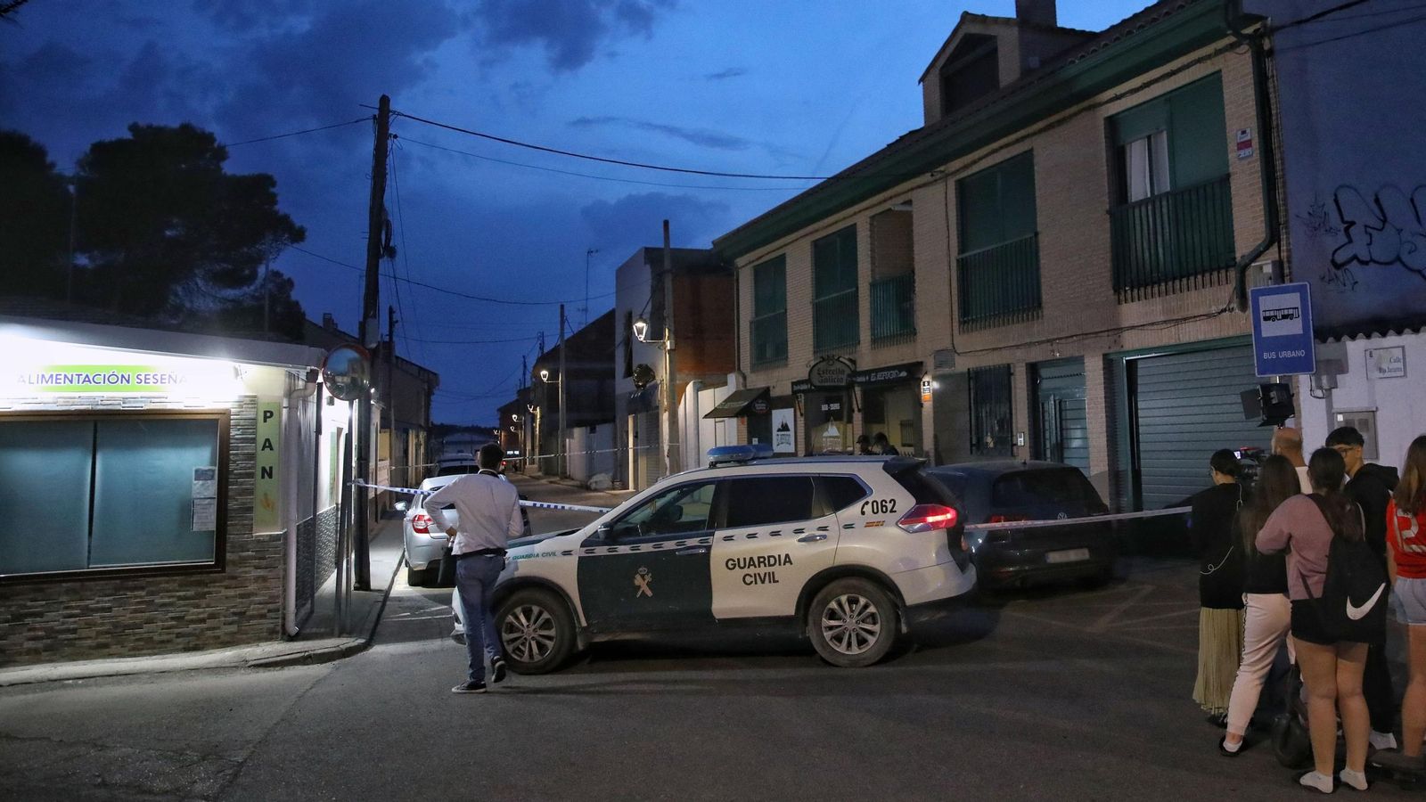 La zona que quedó acordonada por la Guardia Civil.