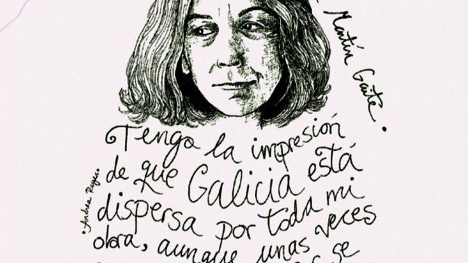 Manuscrito de Carmen Martín Gaite sobre su relación con Galicia.