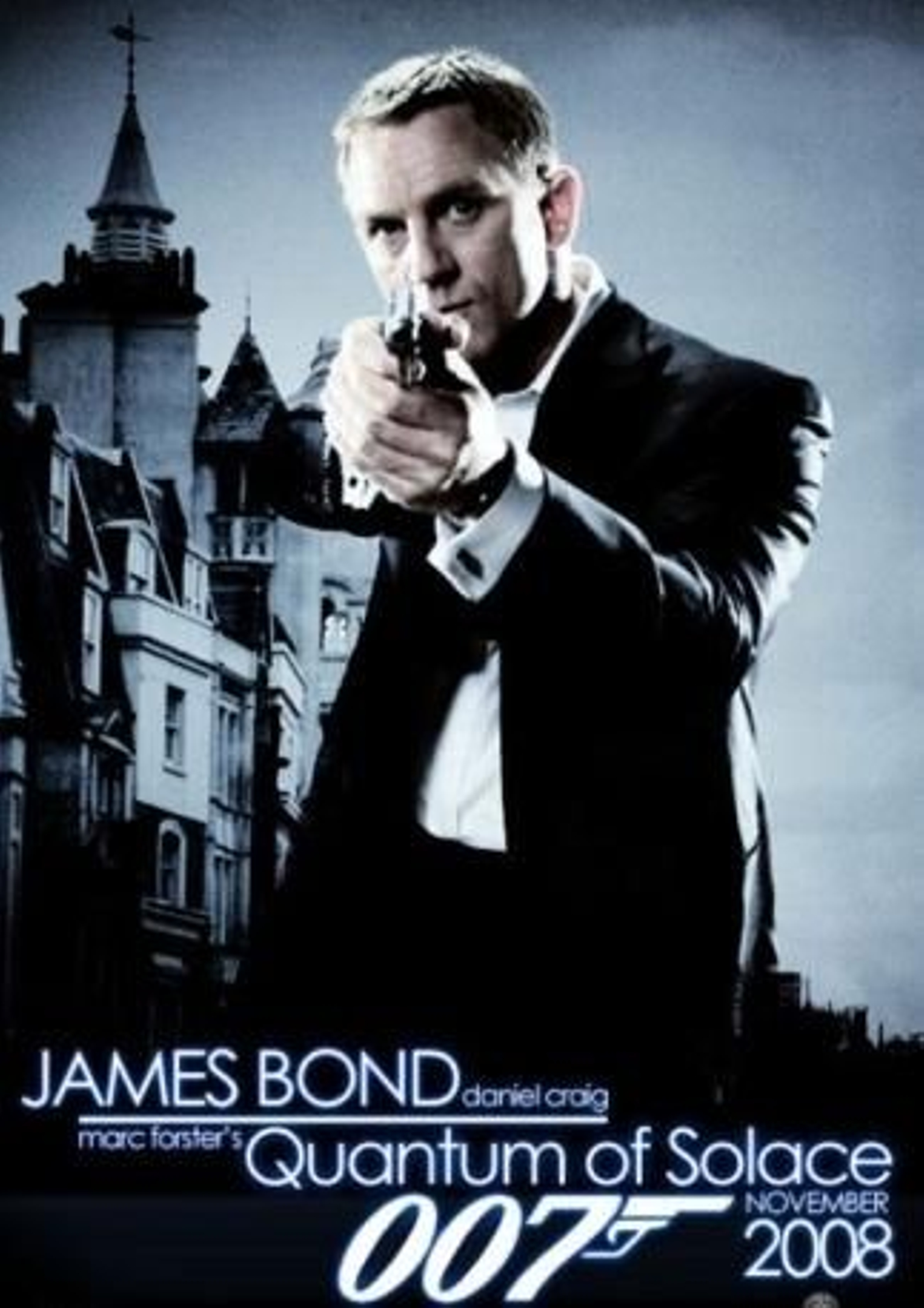 Cartel promocional de la última película de James Bond.