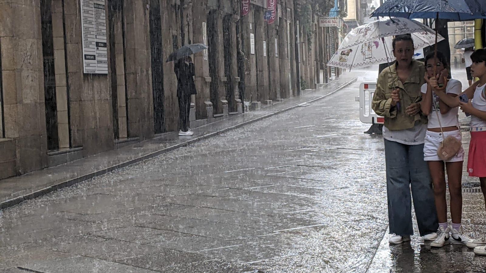 Tormenta en Ourense. Calle Santo Domingo