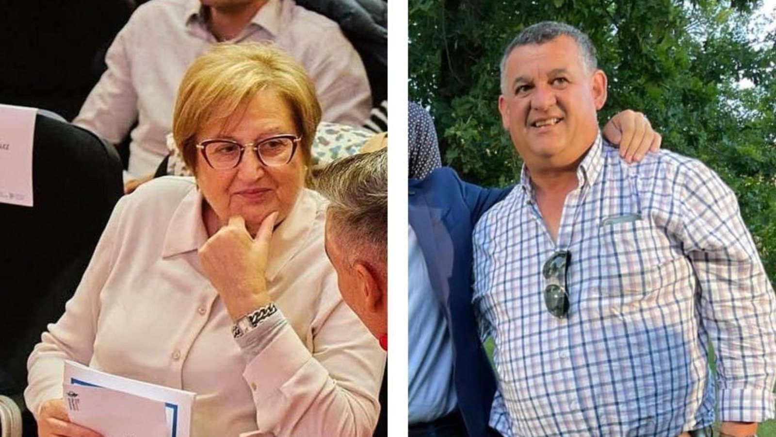 La alcaldesa, la socialista Isabel Gil, y el portavoz popular, Juan Carlos Rodríguez Matías