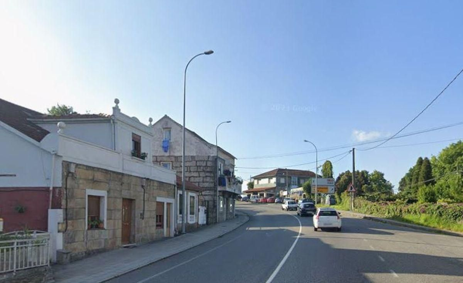 La zona de Redondela donde se produjo la colisión frontal.