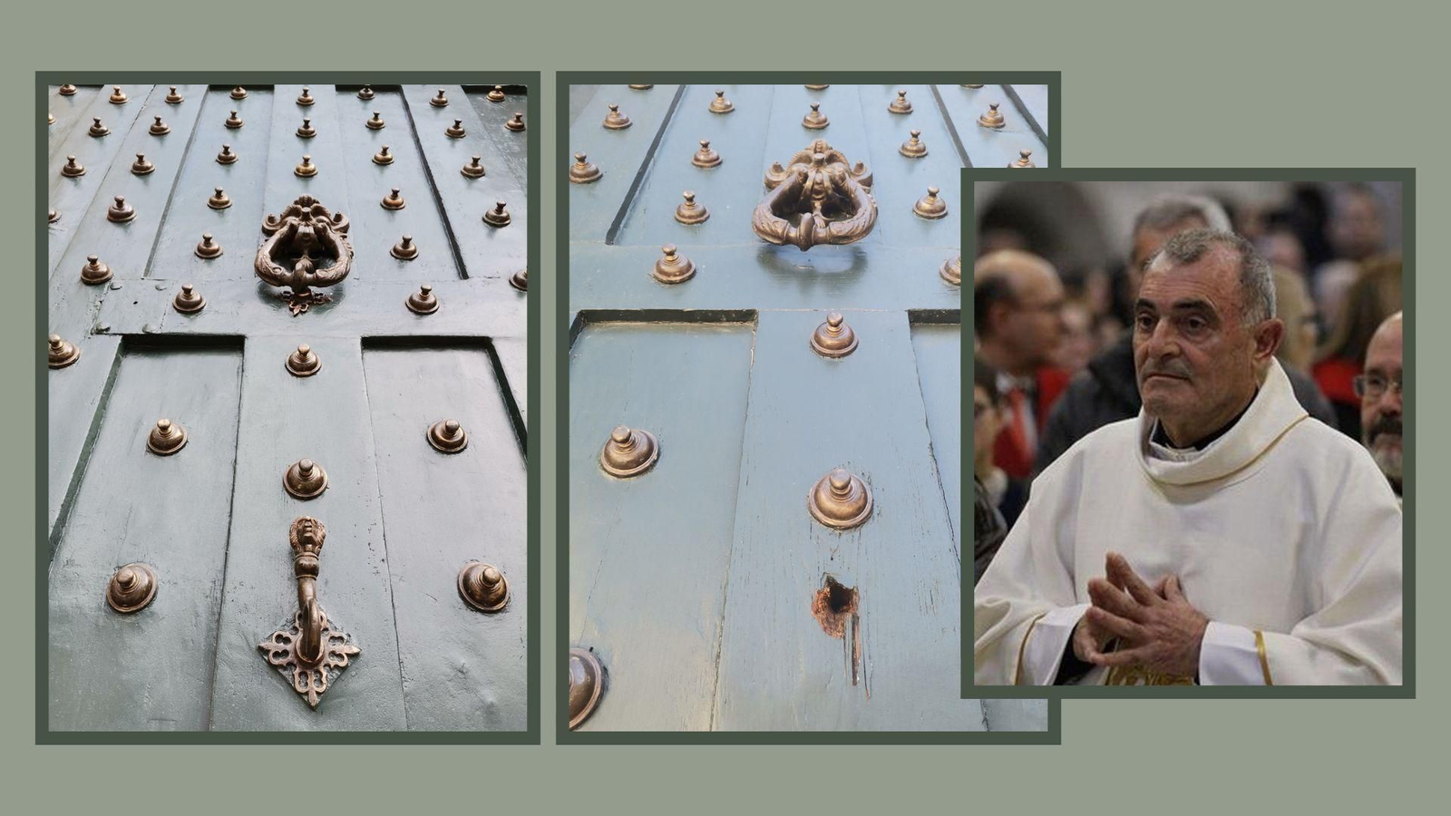 Destrozo y robo del llamador de una de las puertas de la Catedral