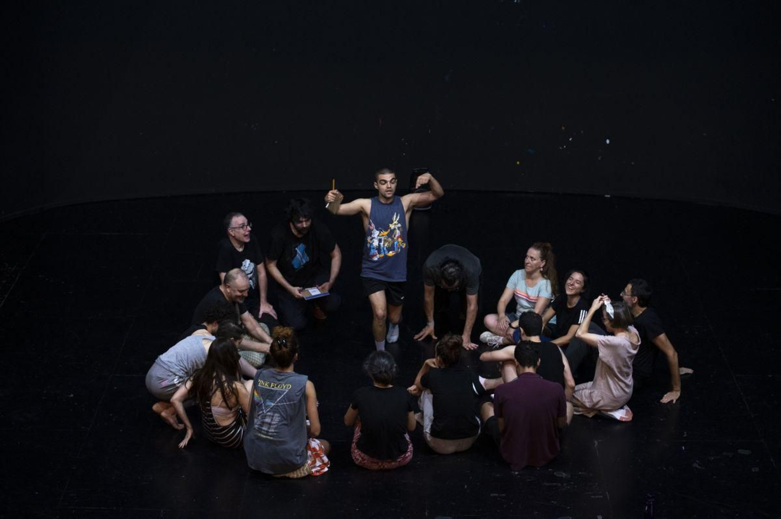 Rui Paixão junto a los participantes de su Curso de Clown.