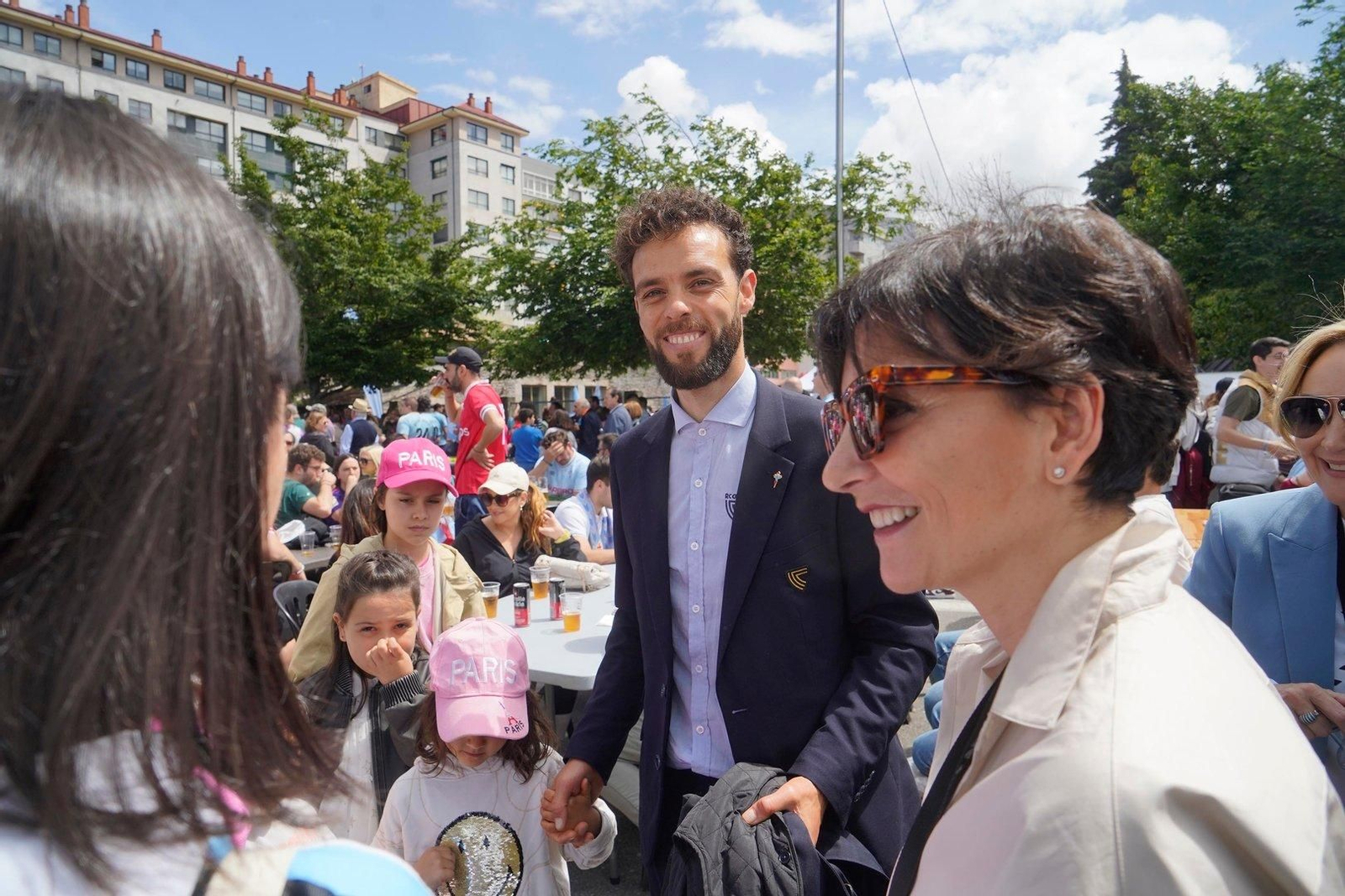 Sergio Álvarez, excéltico, en el fiesta para despedir la temporada del centenario del Celta.