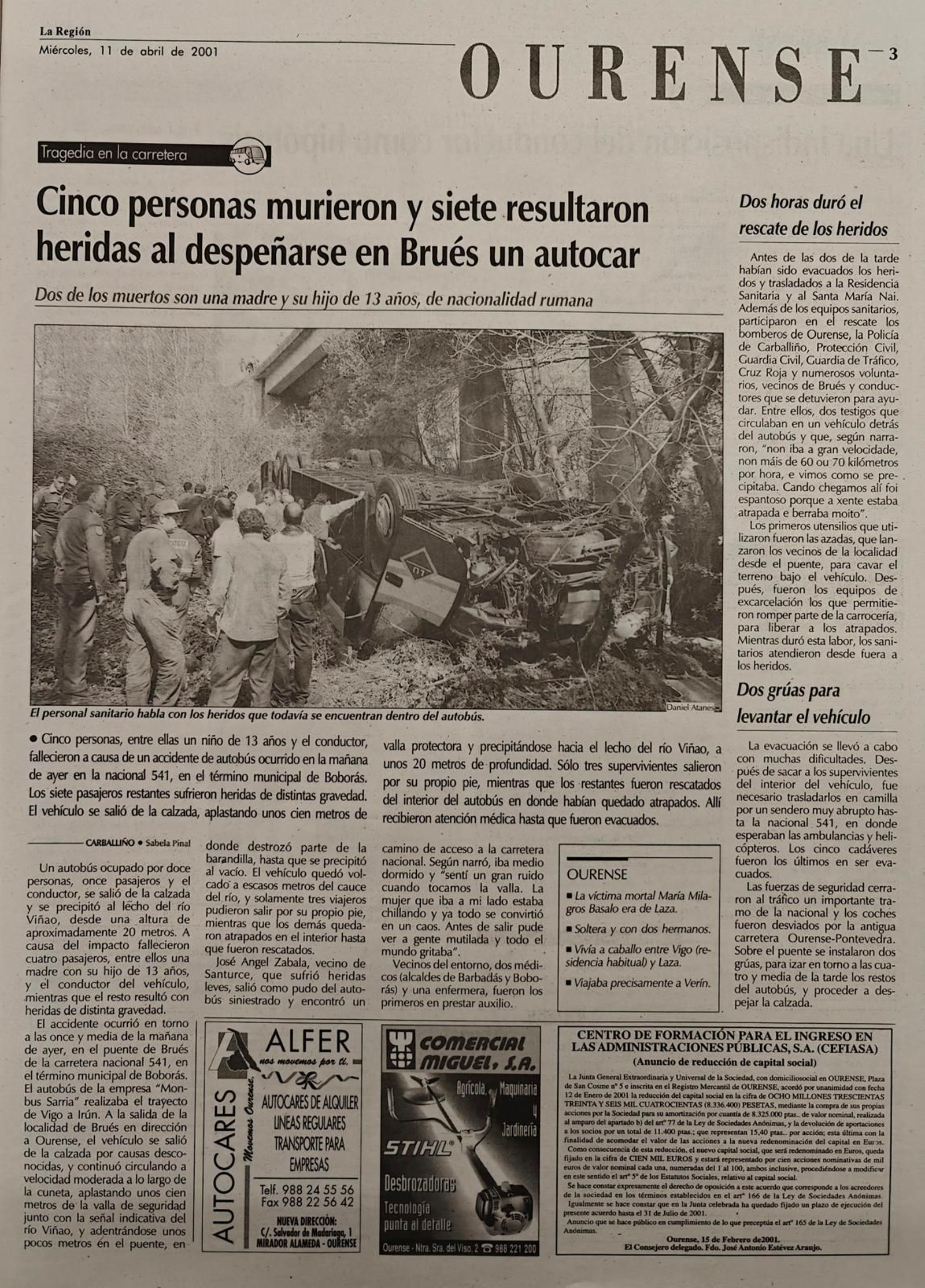 11 de abril de 2001.