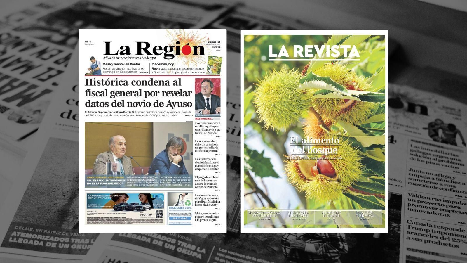 Las portadas de La Región este viernes, 21 de noviembre
