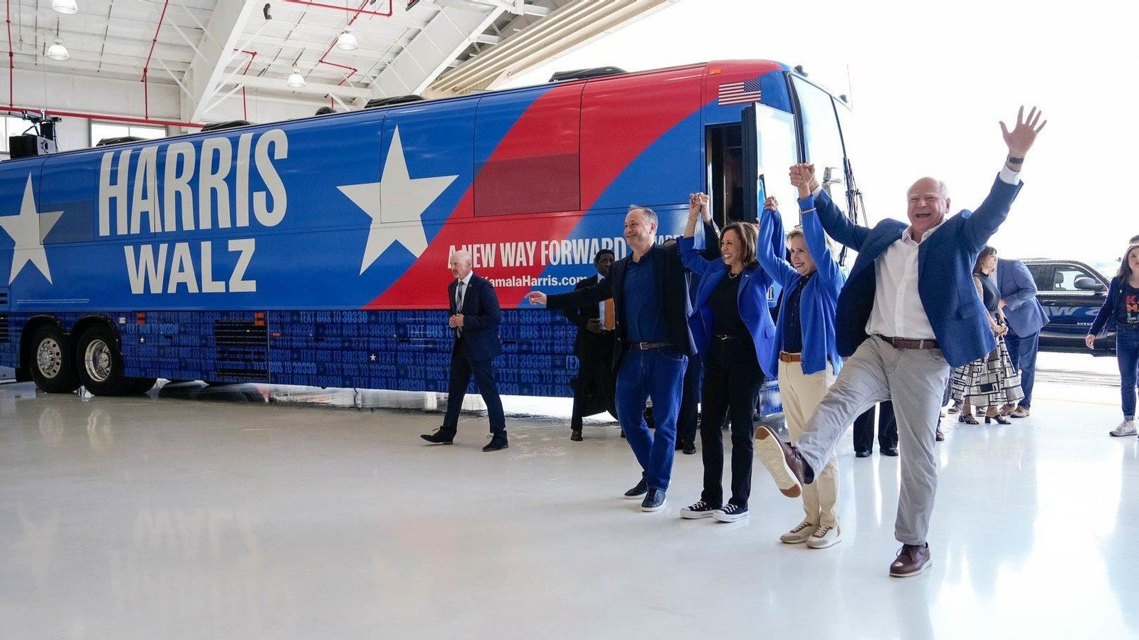 El matrimonio Harris y los Walz.