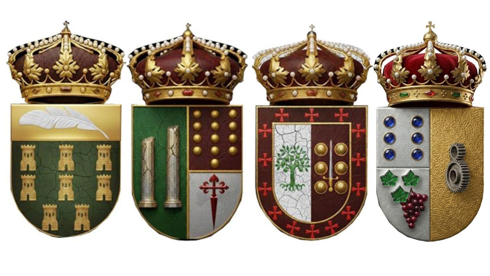 Los escudos de Amoeiro, Coles, Pereiro y San Cibrao das Viñas