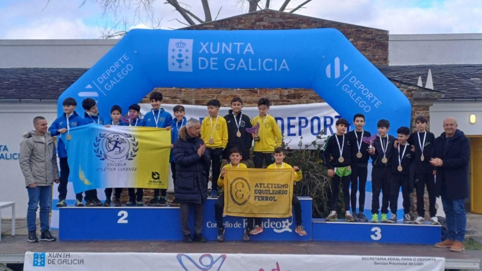 Los infantiles del CD La Purísima, terceros en la general por equipos de este Gallego.