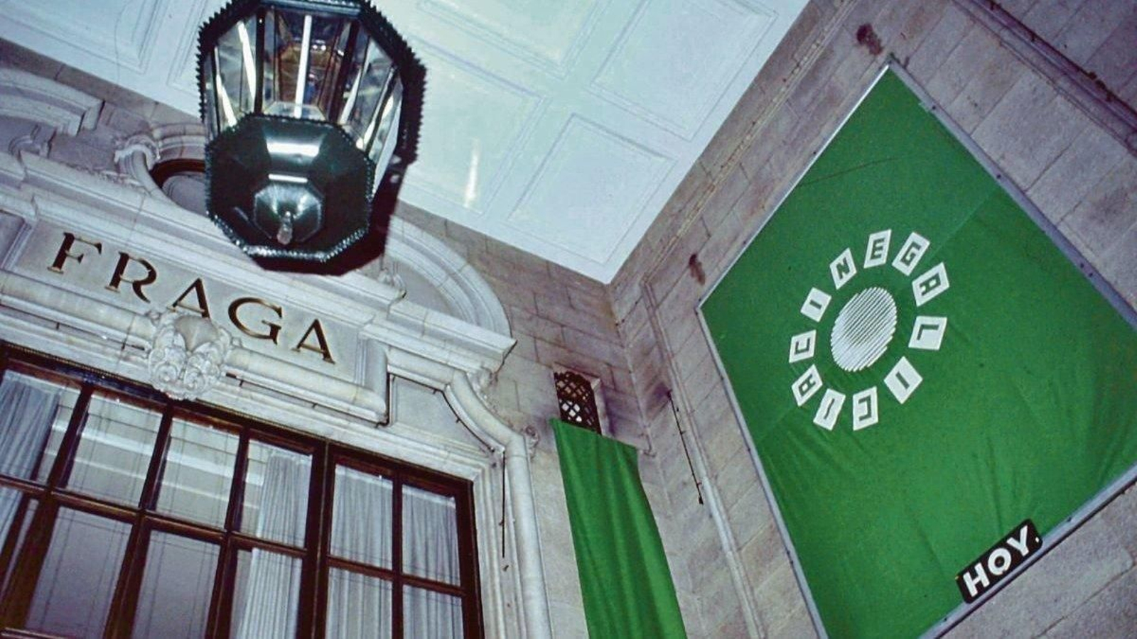 El Fraga en 1989, durante las jornadas CineGalicia, claves en la historia del cine gallego.