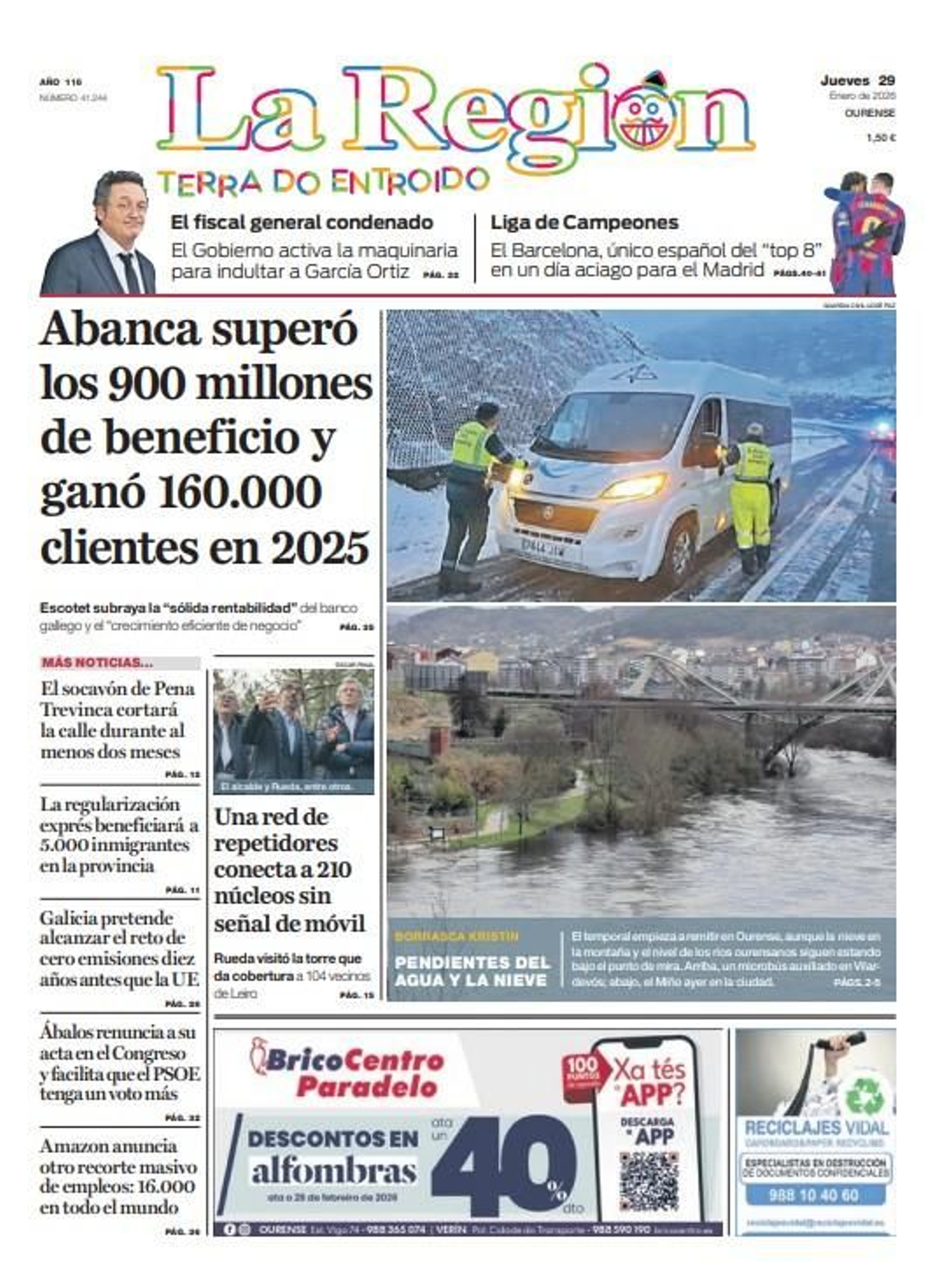 Los titulares de este jueves de La Región